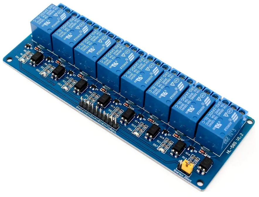 8-channel electromechanical relay module