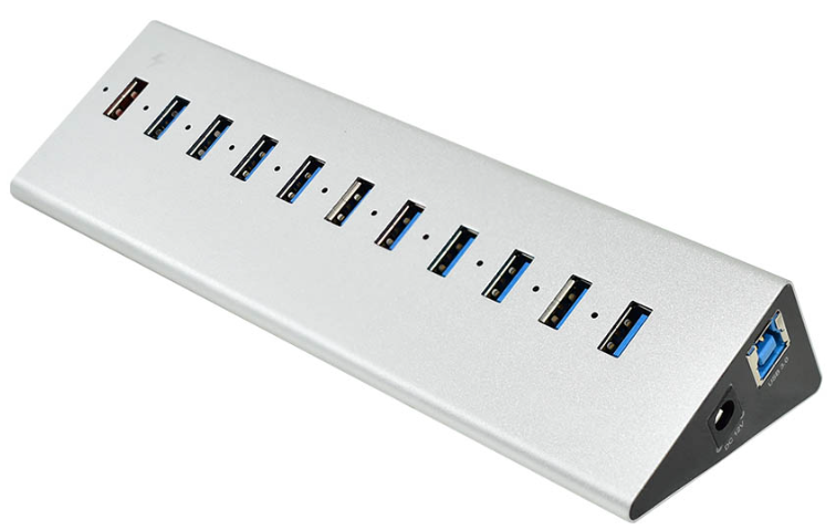 10-port USB 3.0 hub with PSU