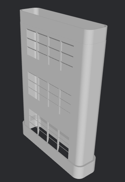 Three-level chimney render