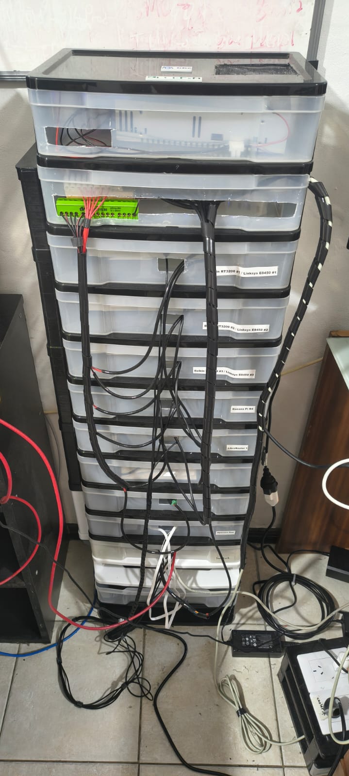 Final tower rack front view